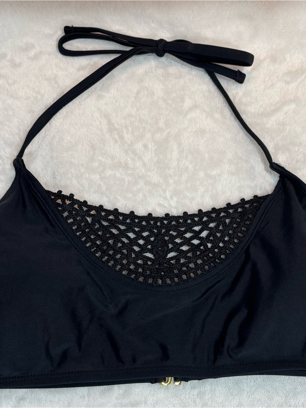 Target Black Crochet Halter Bikini Top